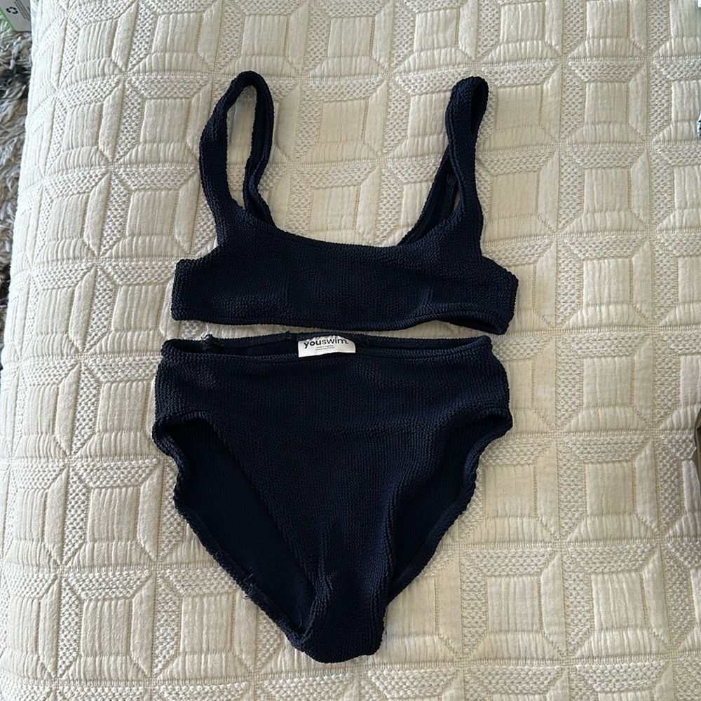 Youswim Aplomb high waist two piece bikini in Ink